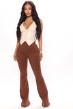 Deep In My Soul Flare Jeans - Brown