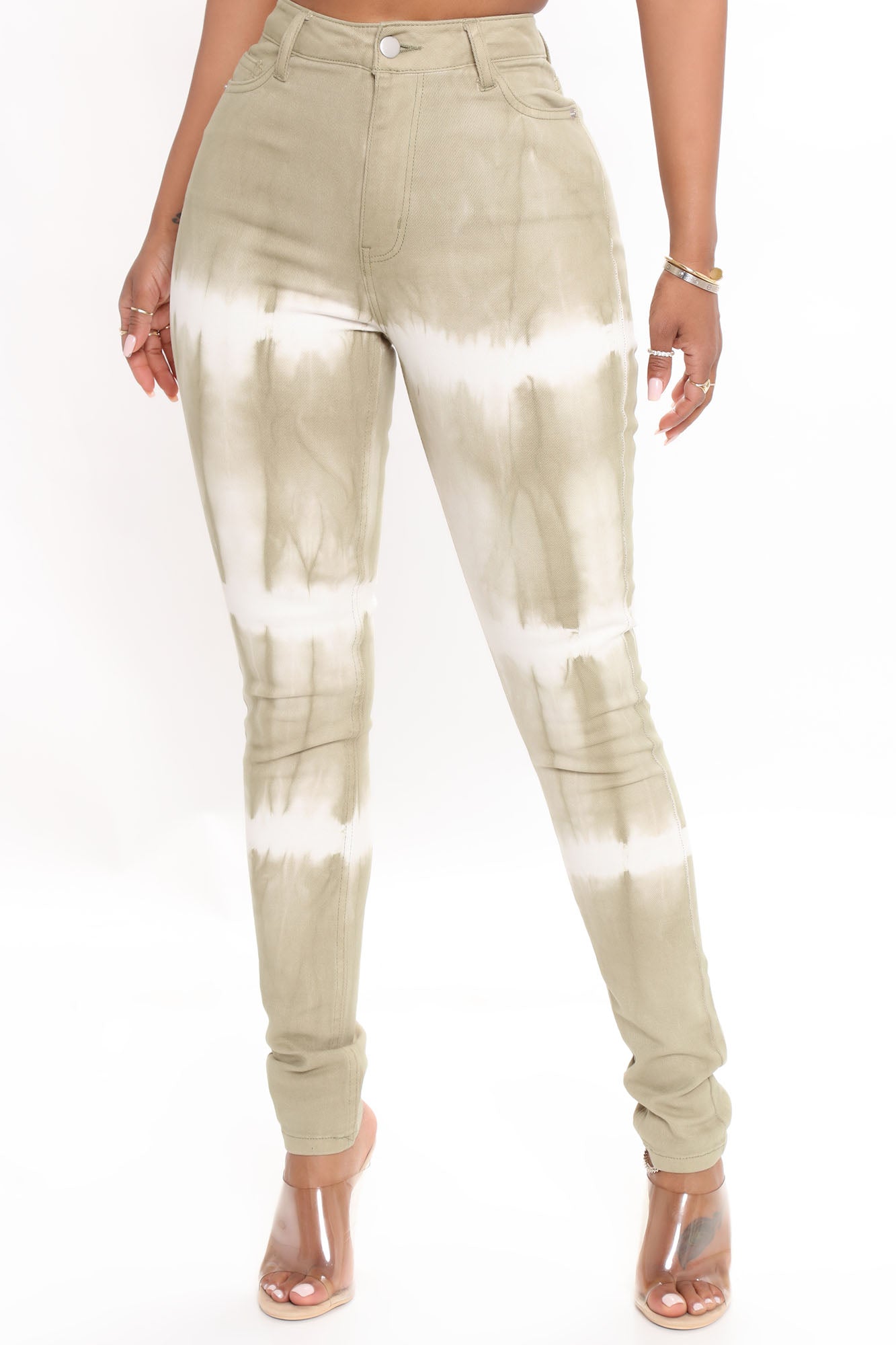 Lookin' Groovy Tie Dye Skinny Jeans - Olive Ins Street