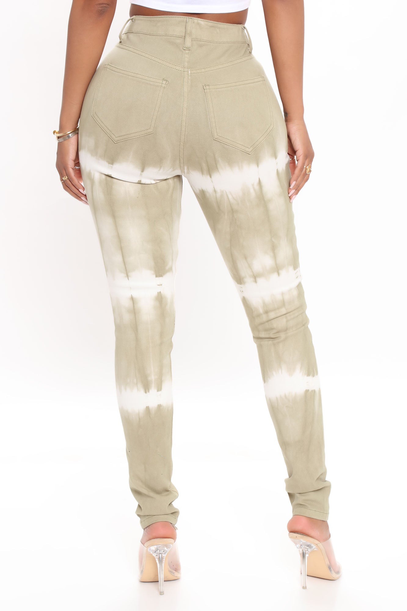 Lookin' Groovy Tie Dye Skinny Jeans - Olive Ins Street