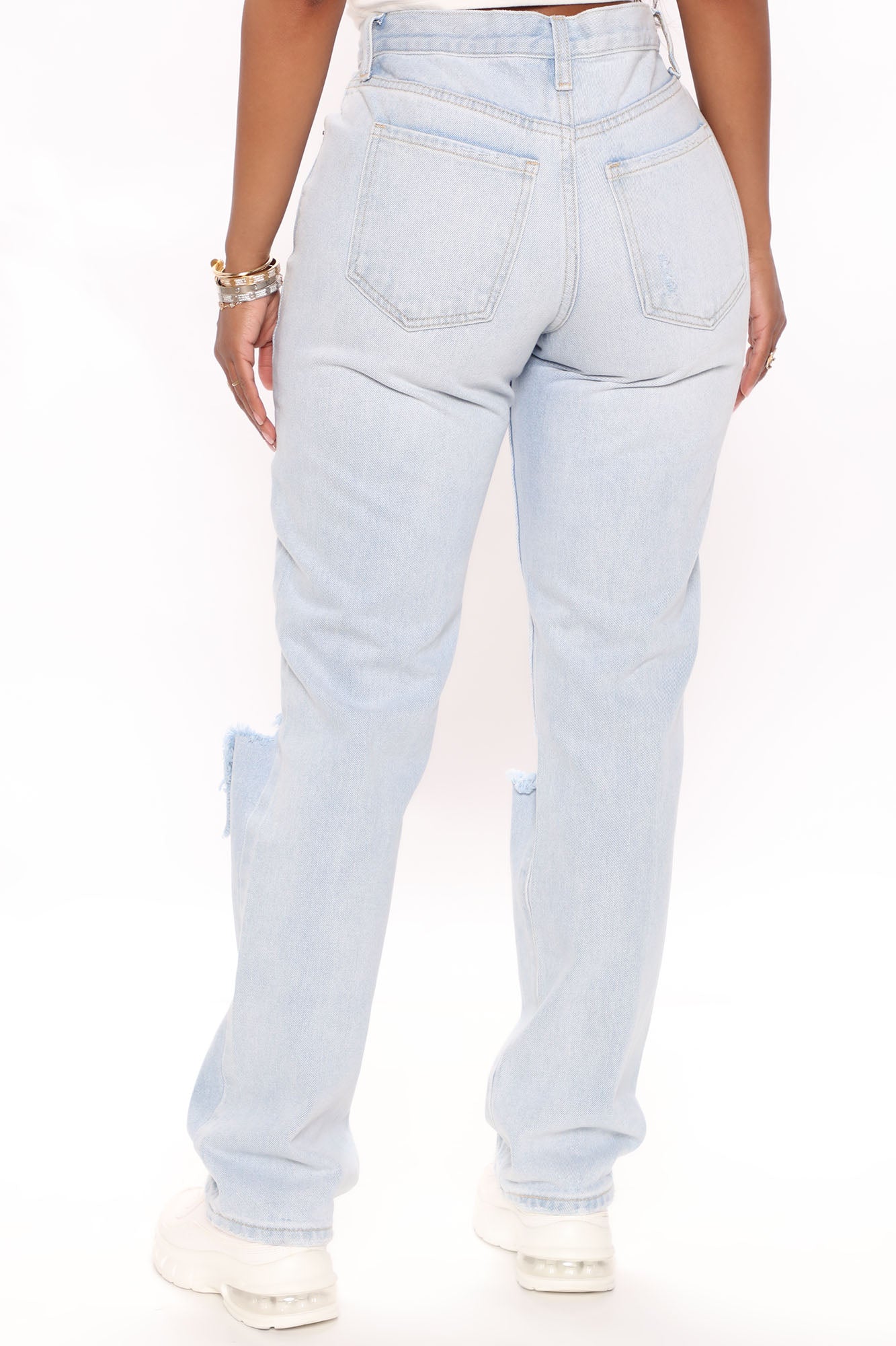 Leave It To Me Straight Leg Jeans - Light Blue Wash Ins Street