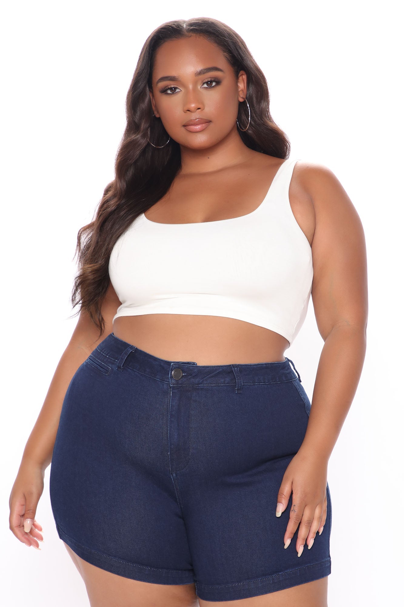 High Spirits Super Stretch Denim Shorts - Dark Wash Ins Street