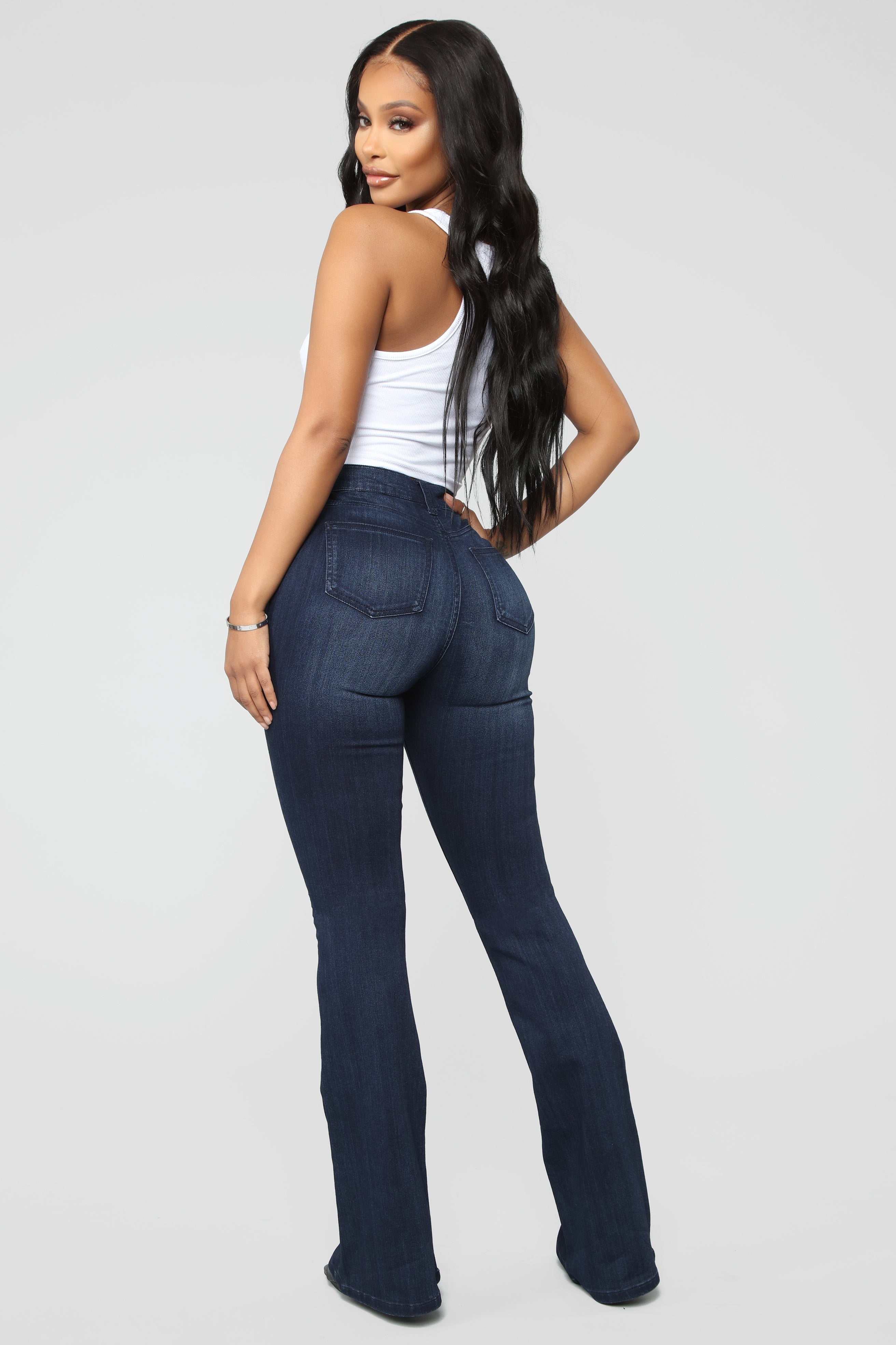 All Flared Up Jean - Dark Denim Ins Street