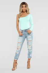 Jeans Muggin Distressed Boyfriend Jeans - Light Blue Wash Ins Street