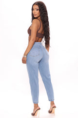Talk All Night Jogger Jeans - Light Wash Ins Street