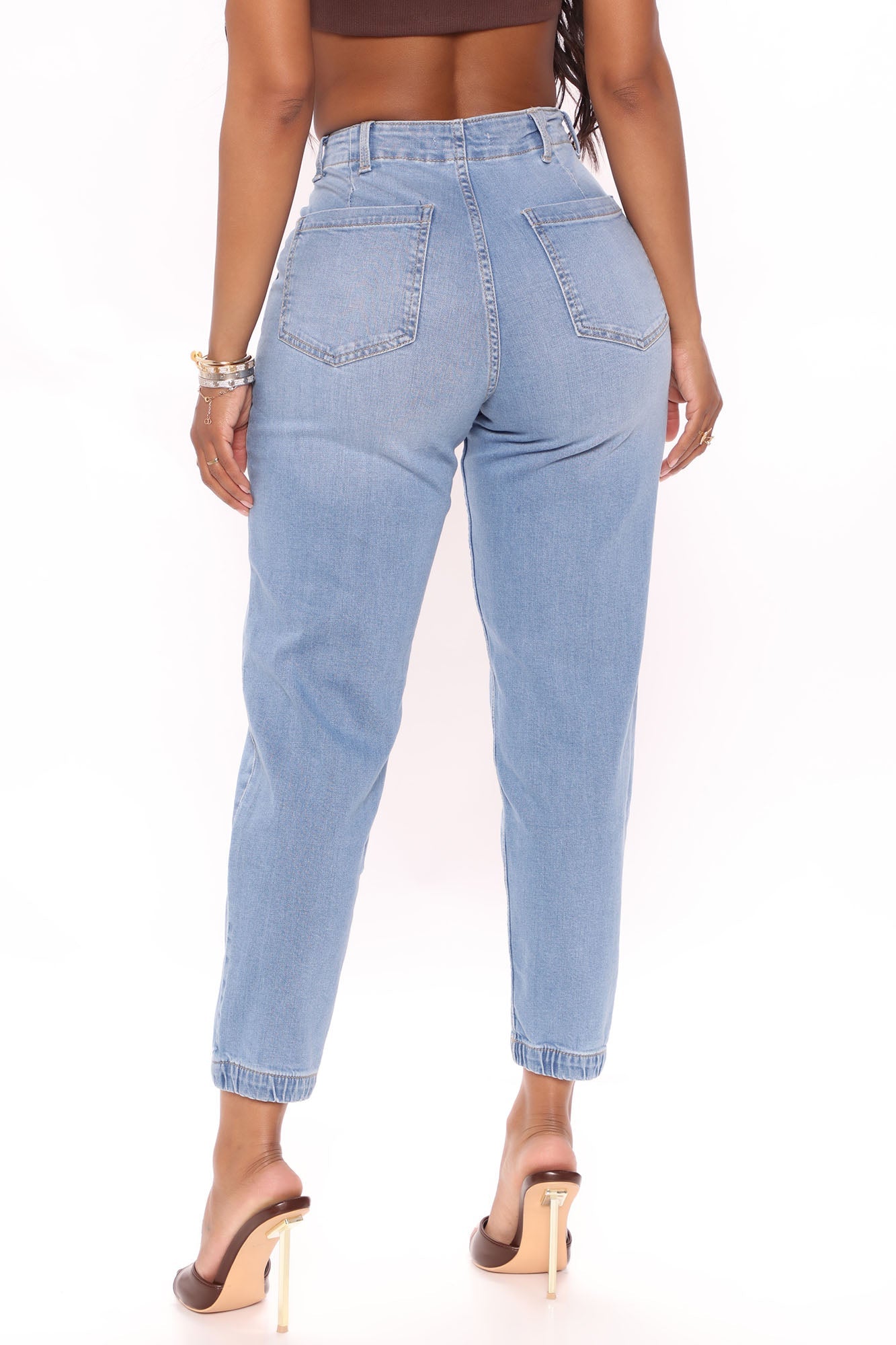 Talk All Night Jogger Jeans - Light Wash Ins Street
