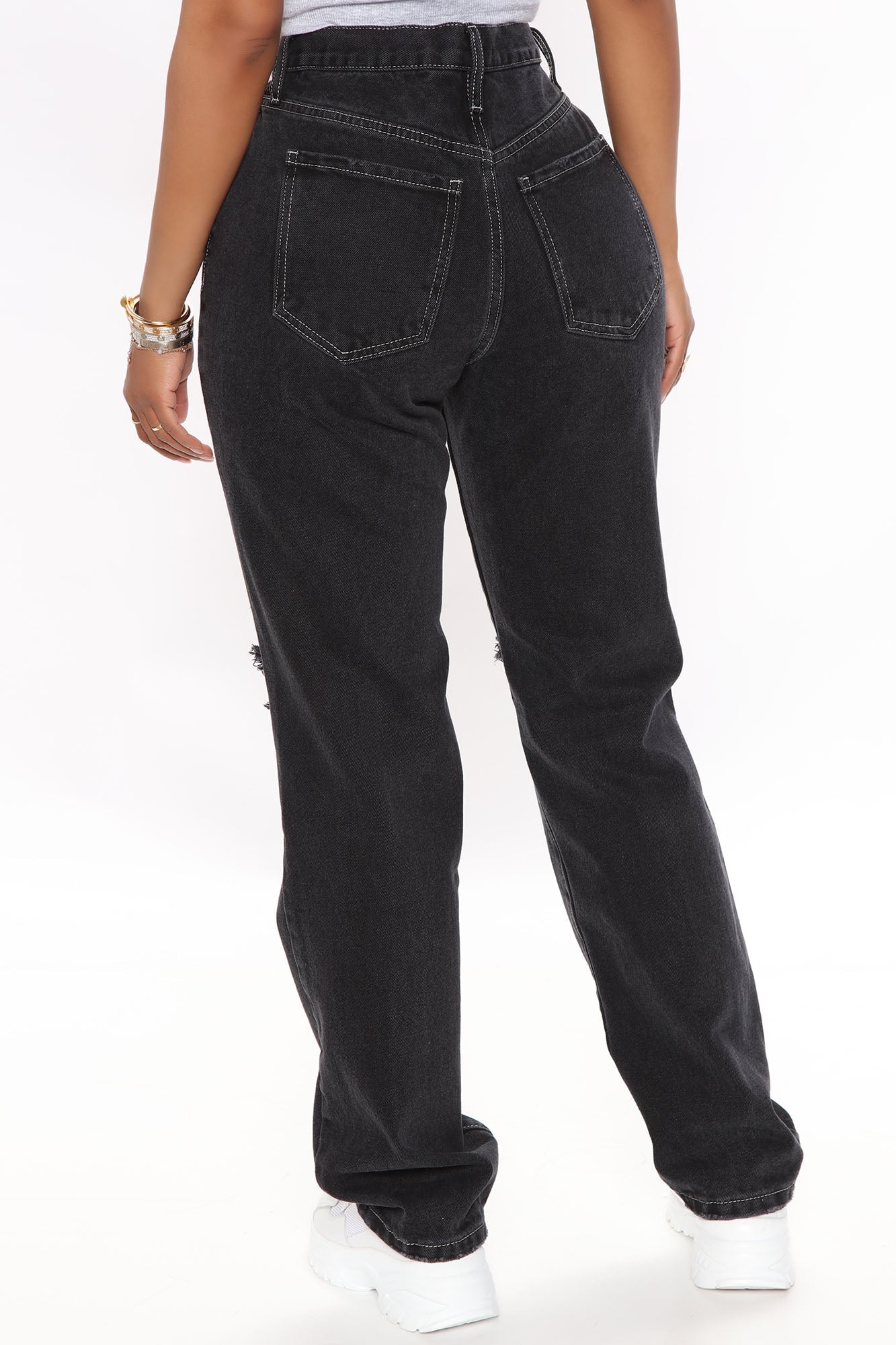 Leave It To Me Straight Leg Jeans - Black Ins Street