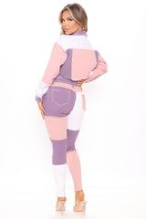 Stuck In A Dream Patchwork Skinny Jeans - Purple/combo Ins Street