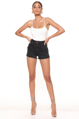 Day And Night Denim Shorts - Black Ins Street