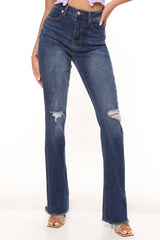 No Announcement High Rise Bootcut Jeans - Dark Wash Ins Street