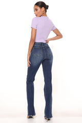No Announcement High Rise Bootcut Jeans - Dark Wash Ins Street