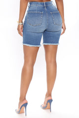 Go Fishing Stretch Bermuda Shorts - Medium Blue Wash Ins Street