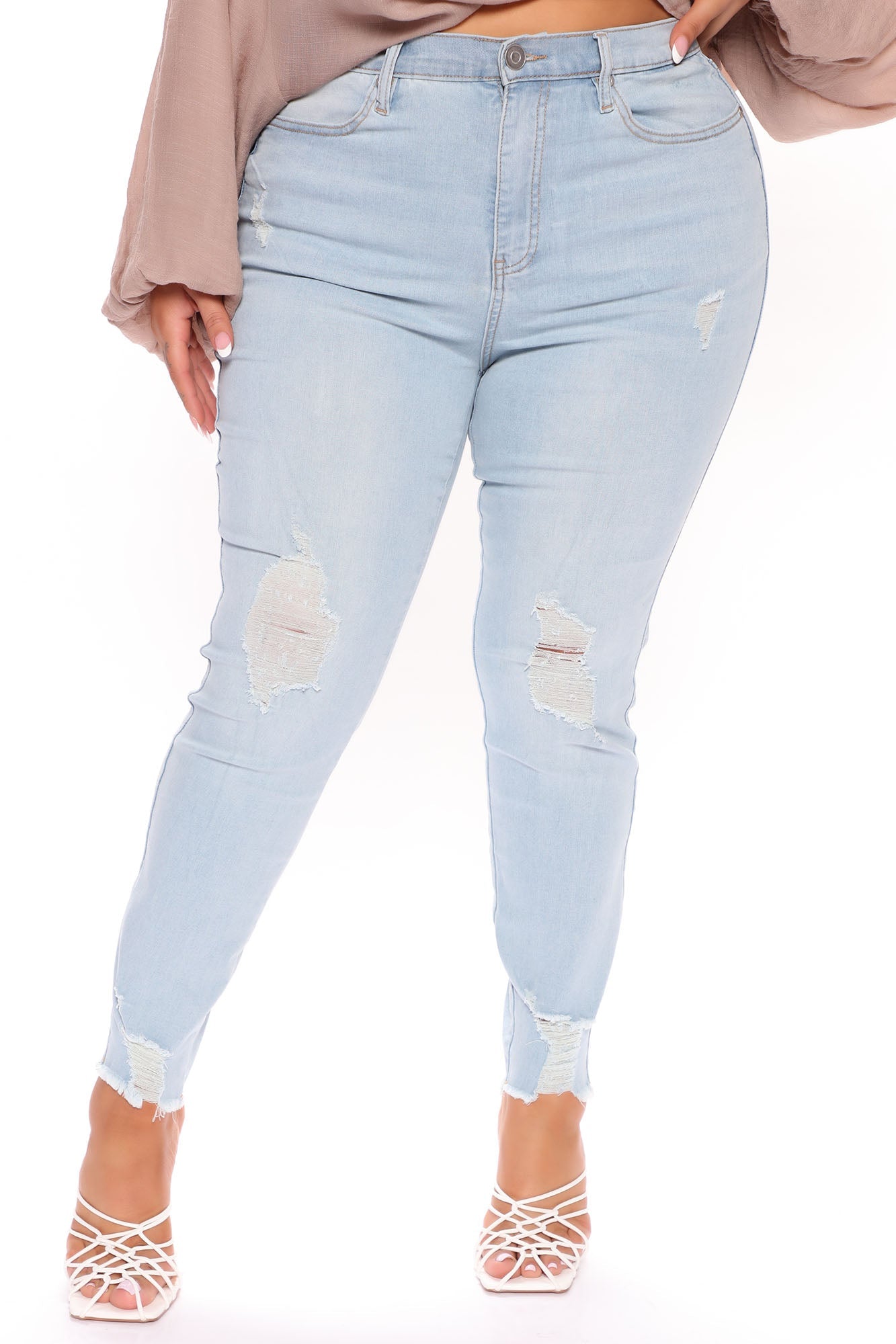 Kaitlyn Sculpting Skinny Jeans - Bleach Blue Wash Ins Street