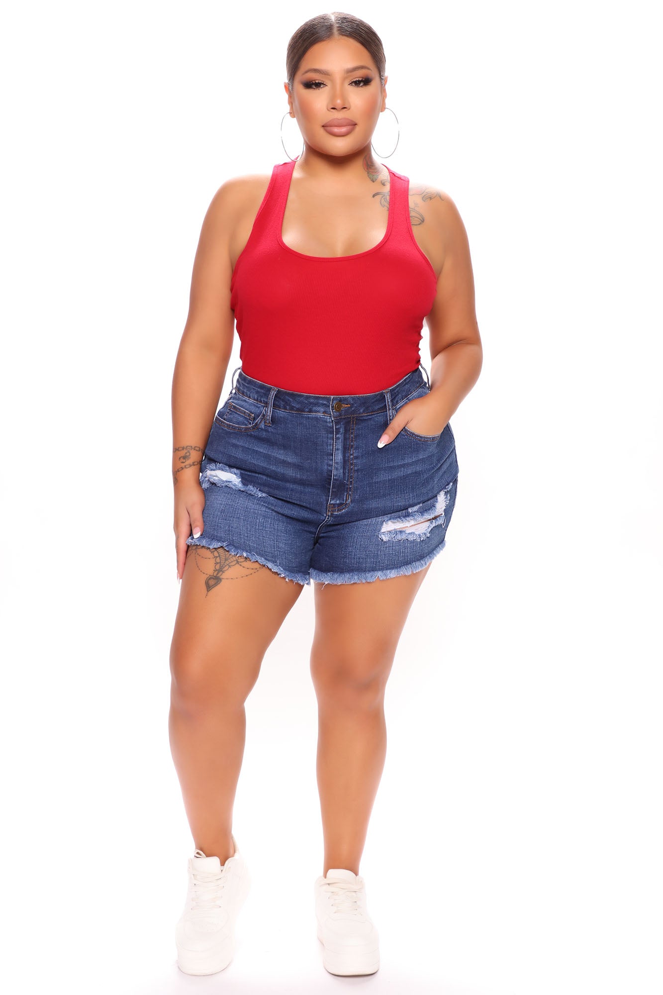 Hey Cowgirl Denim Shorts - Dark Wash Ins Street