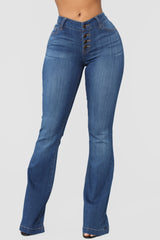 Wash Away Flare Jean - Dark Denim Ins Street
