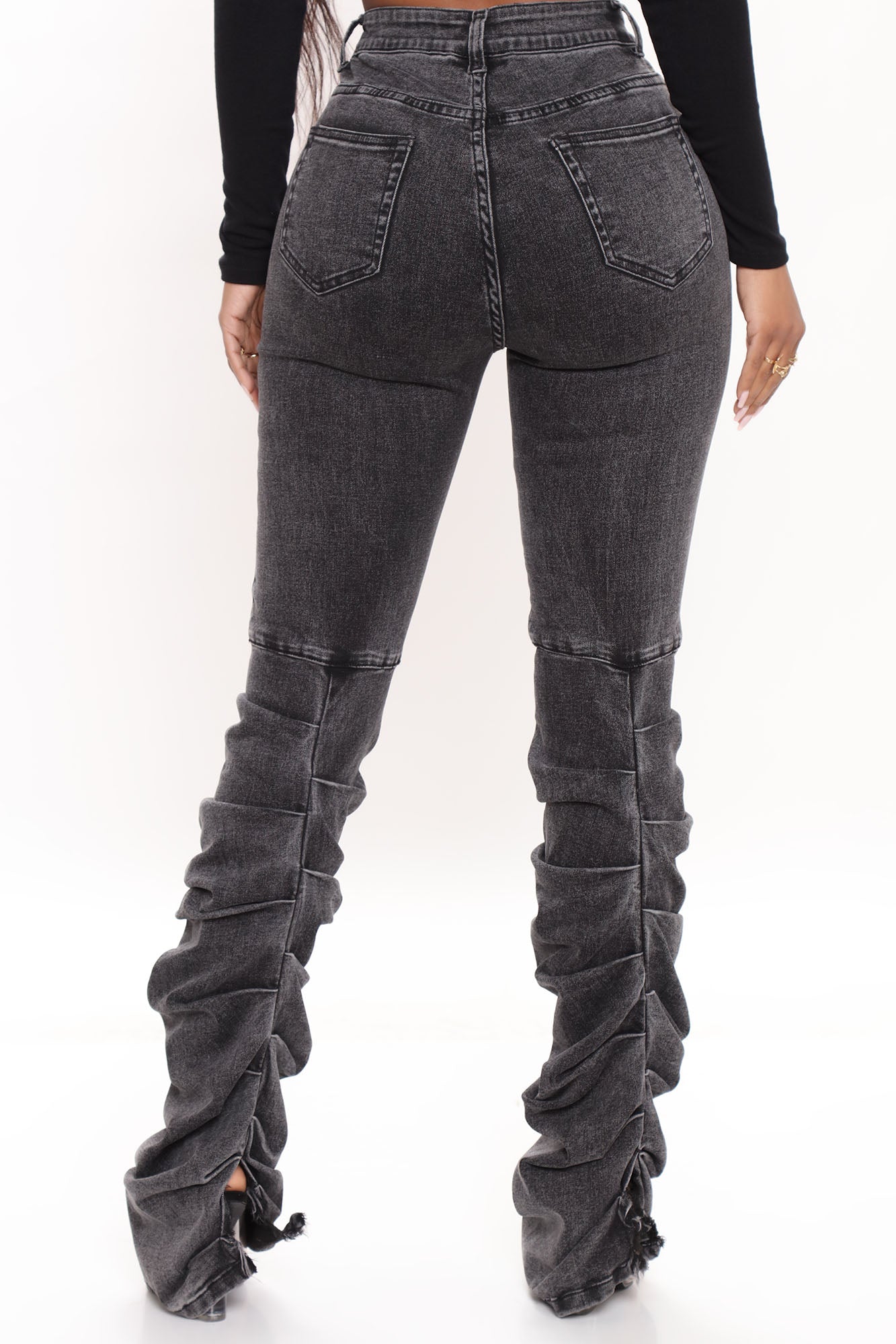 Have This Dance Stacked Jeans - Black Ins Street