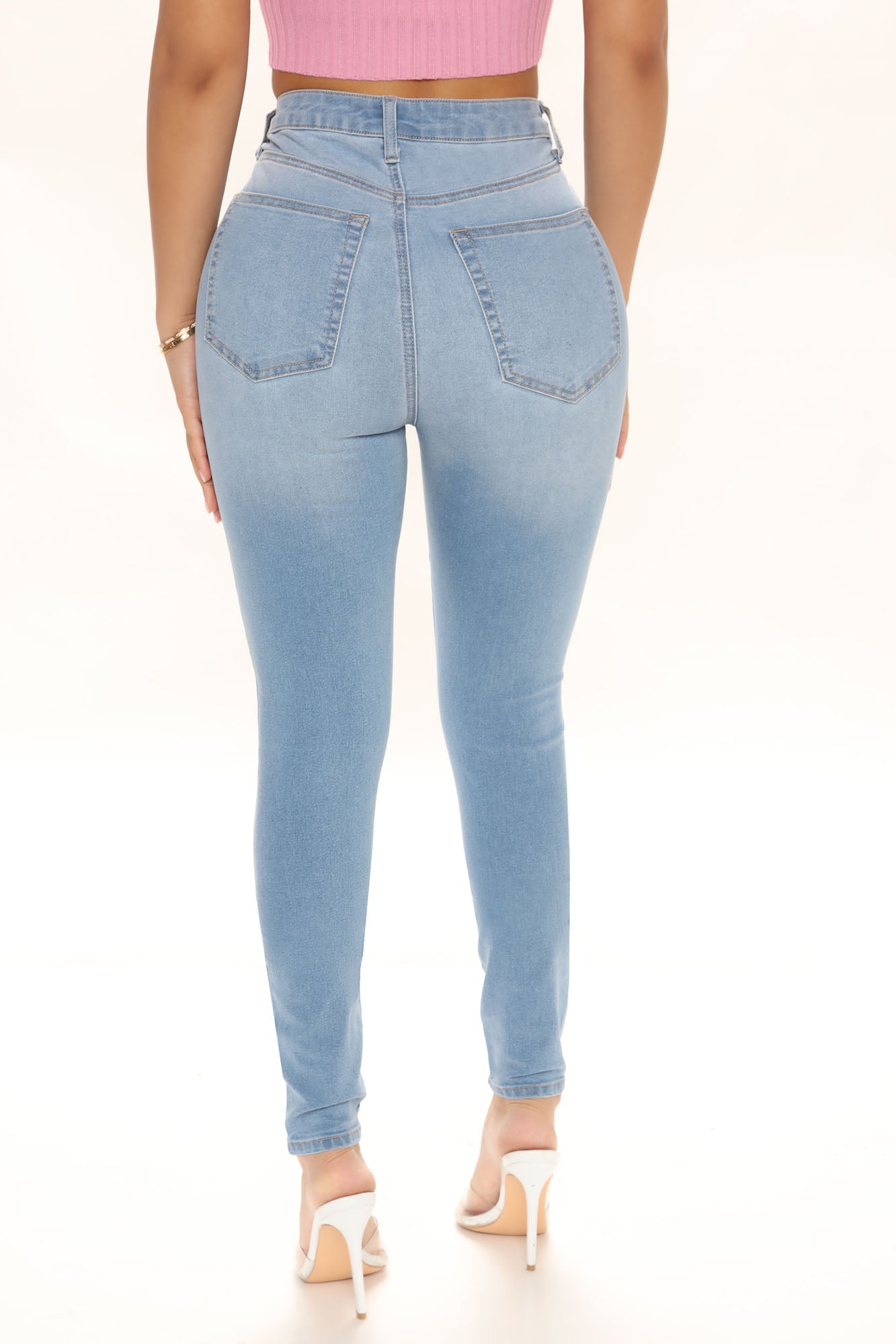 Soho Super Stretch High Rise Jeggings - Light Blue Wash Ins Street