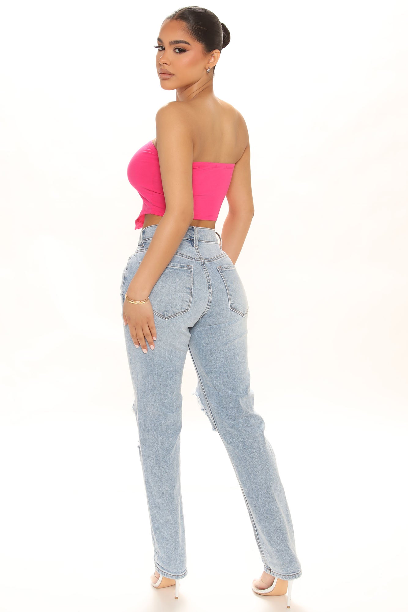 Starstruck Ripped Mom Jeans - Light Wash Ins Street