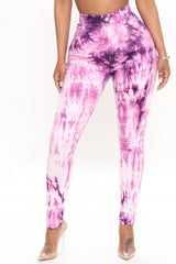 What A Trip Tie Dye Skinny Jeans - Purple Ins Street