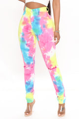 Stay Vibin' Tie Dye Skinny Jeans - Multi Color Ins Street