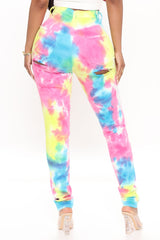 Stay Vibin' Tie Dye Skinny Jeans - Multi Color Ins Street