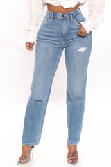 Super Mom High Rise Jeans - Medium Blue Wash Ins Street