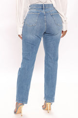 Super Mom High Rise Jeans - Medium Blue Wash Ins Street