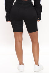 Raine Super Stretch Pull On Biker Shorts - Black Ins Street