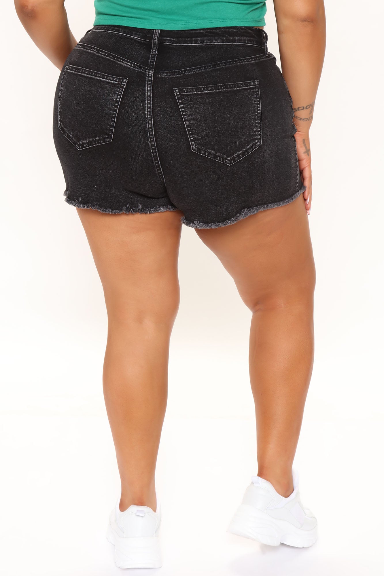 Day And Night Denim Shorts - Black Ins Street