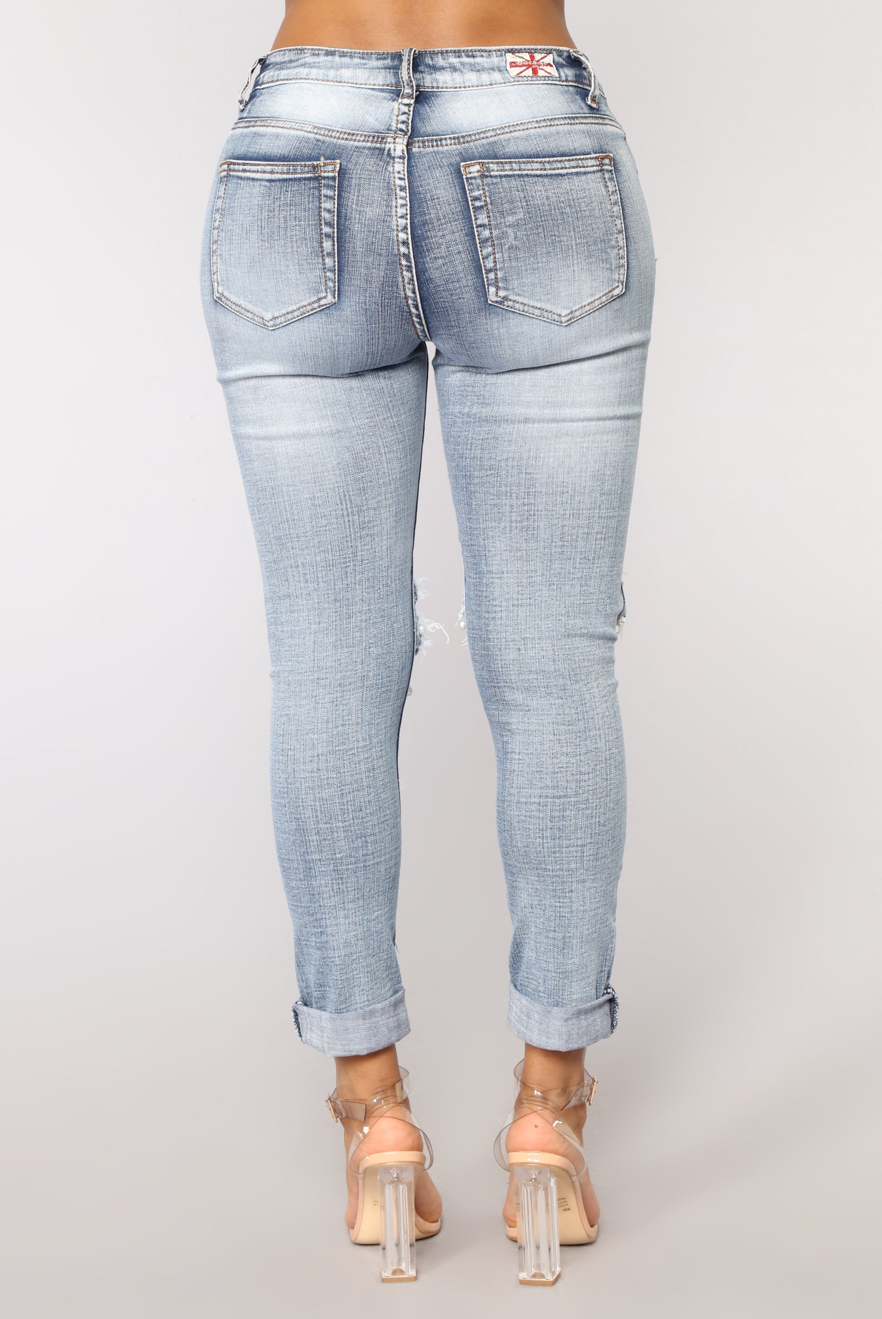 Back In Time Ankle Jeans - Light Blue Wash Ins Street