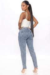 Got It From Your Mama Jeans - Acid Wash Blue Ins Street
