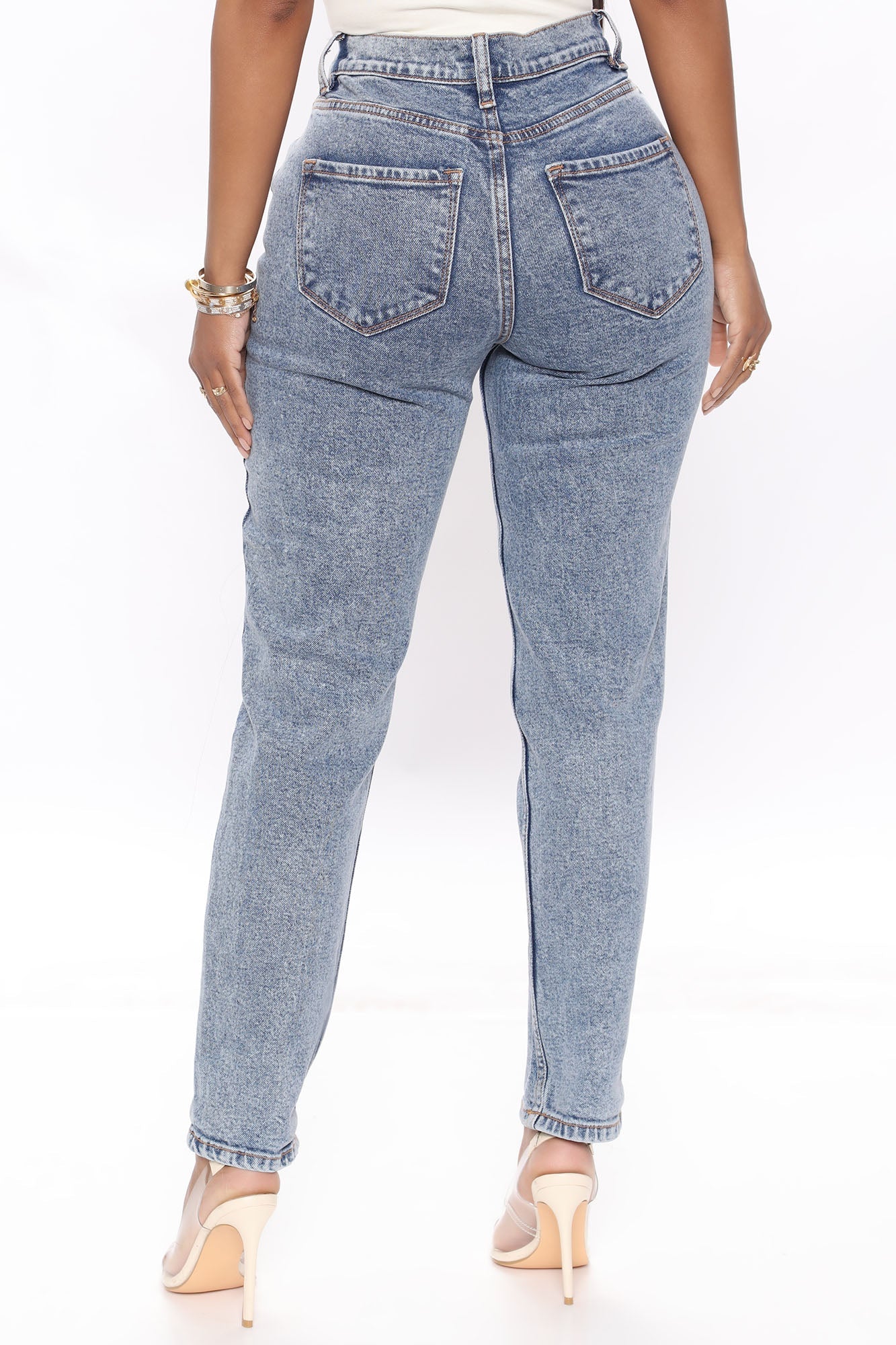 Got It From Your Mama Jeans - Acid Wash Blue Ins Street