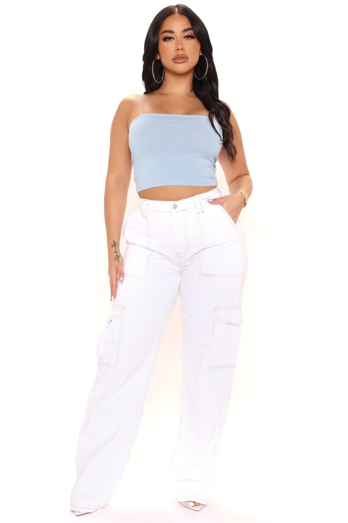 Give Me A Pride Break Cargo Carpenter Jeans - White Ins Street