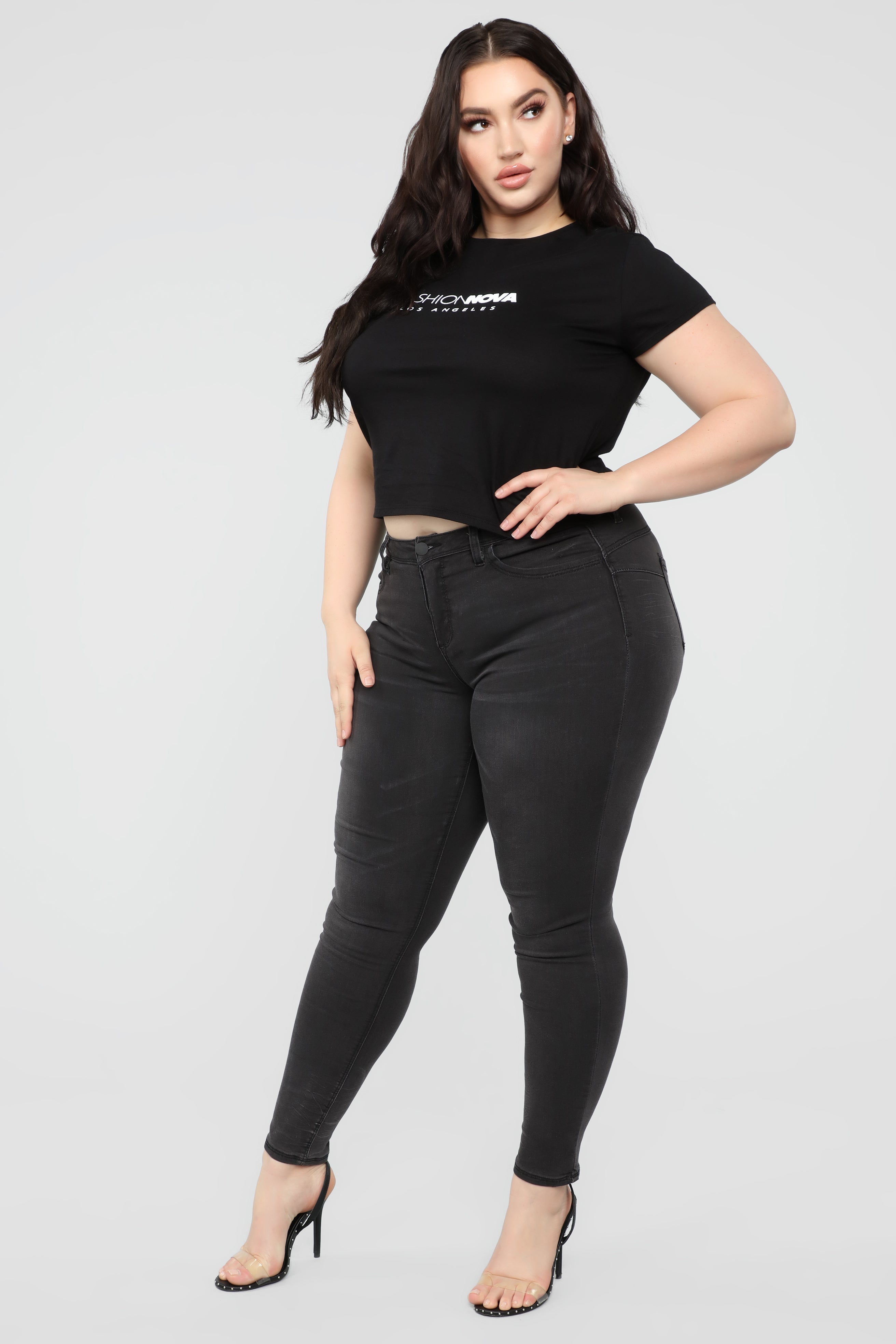 Speak Softly Skinny Jeans - Black Ins Street