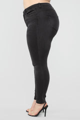 Speak Softly Skinny Jeans - Black Ins Street