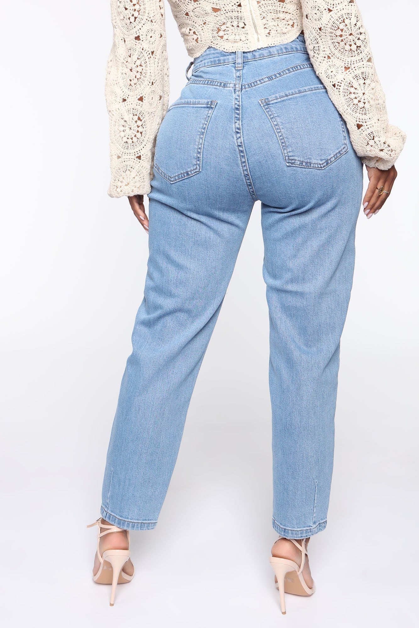 Tell Me Everything Pleated Mom Jeans - Light Blue Wash Ins Street