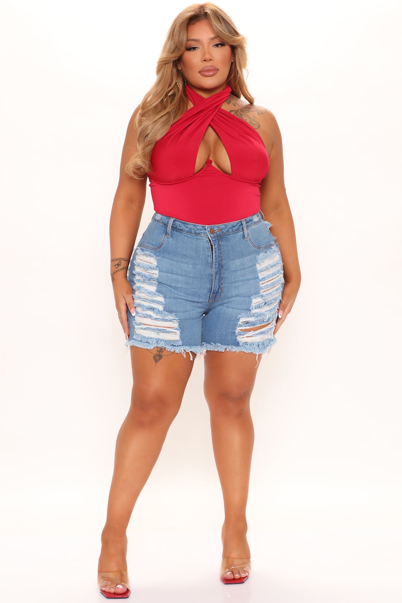 Going To Extremes Bermudas - Medium Blue Wash Ins Street