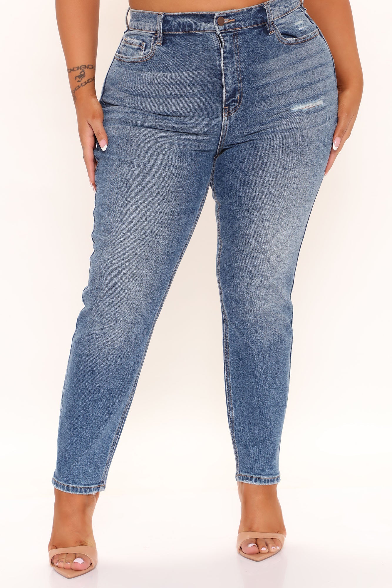 I Got It From My Stepmom High Rise Jeans - Medium Blue Wash Ins Street