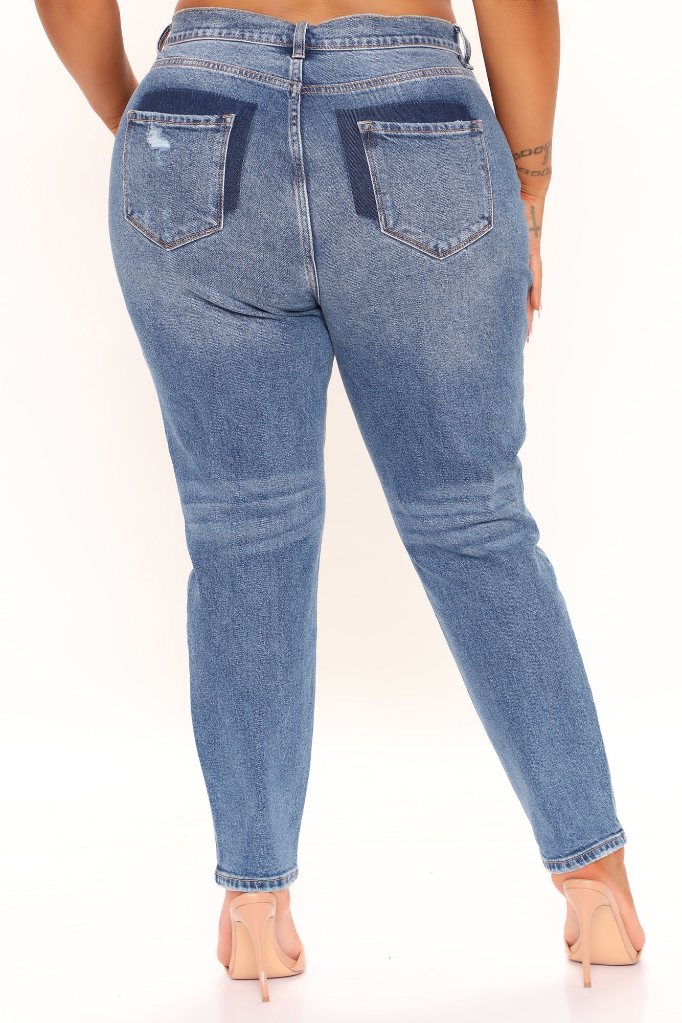 I Got It From My Stepmom High Rise Jeans - Medium Blue Wash Ins Street