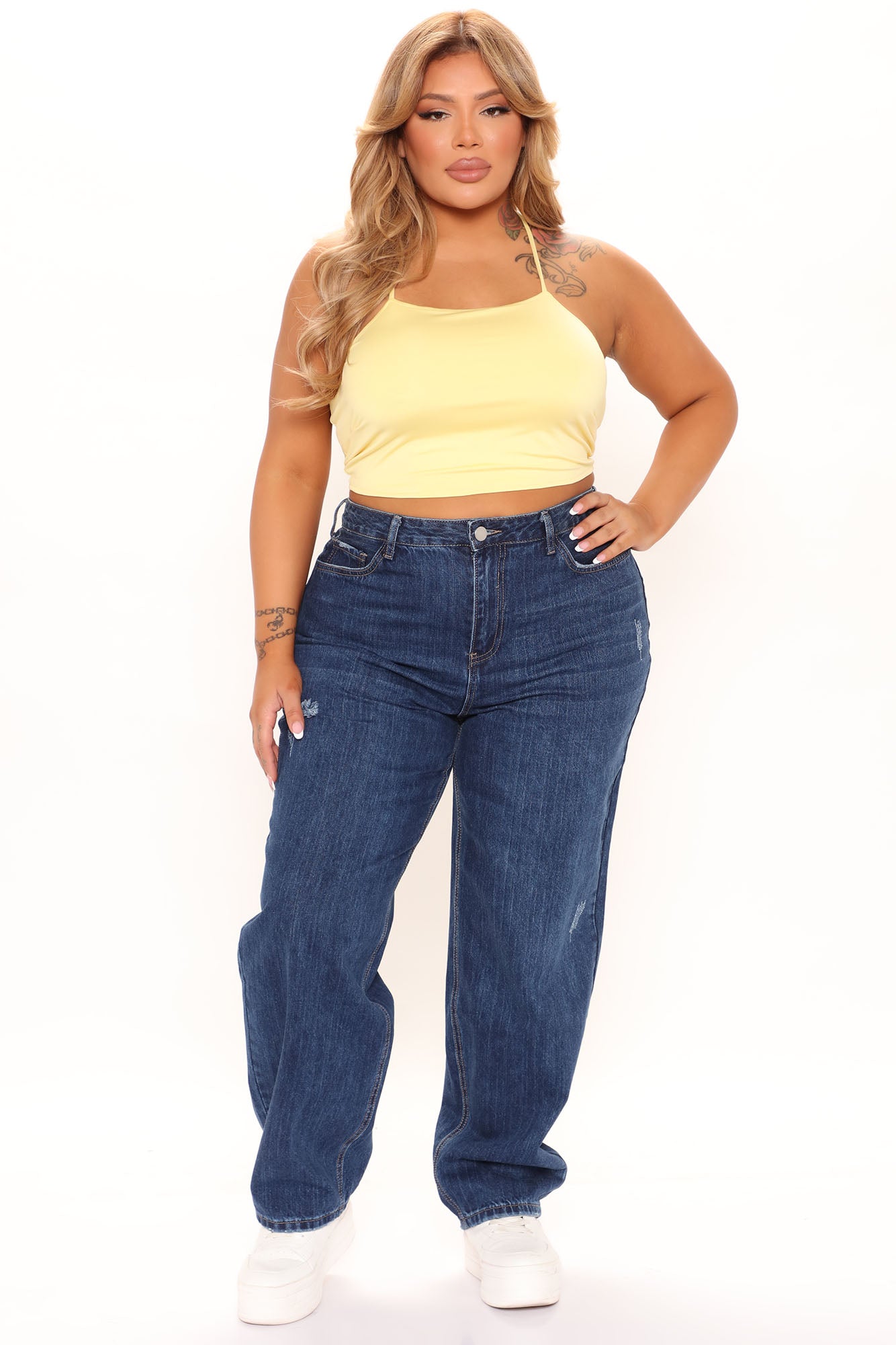 Livin' Loose High Rise Mom Jeans - Medium Blue Wash Ins Street
