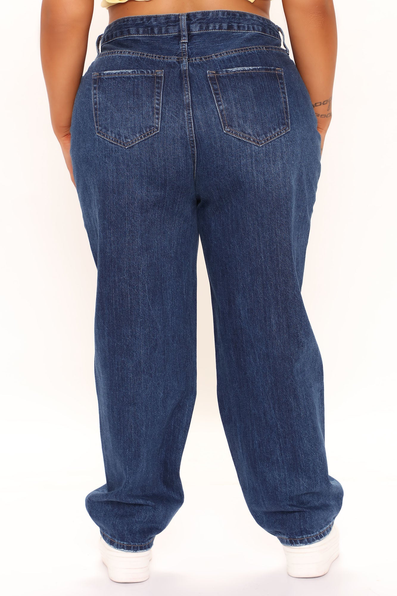 Livin' Loose High Rise Mom Jeans - Medium Blue Wash Ins Street