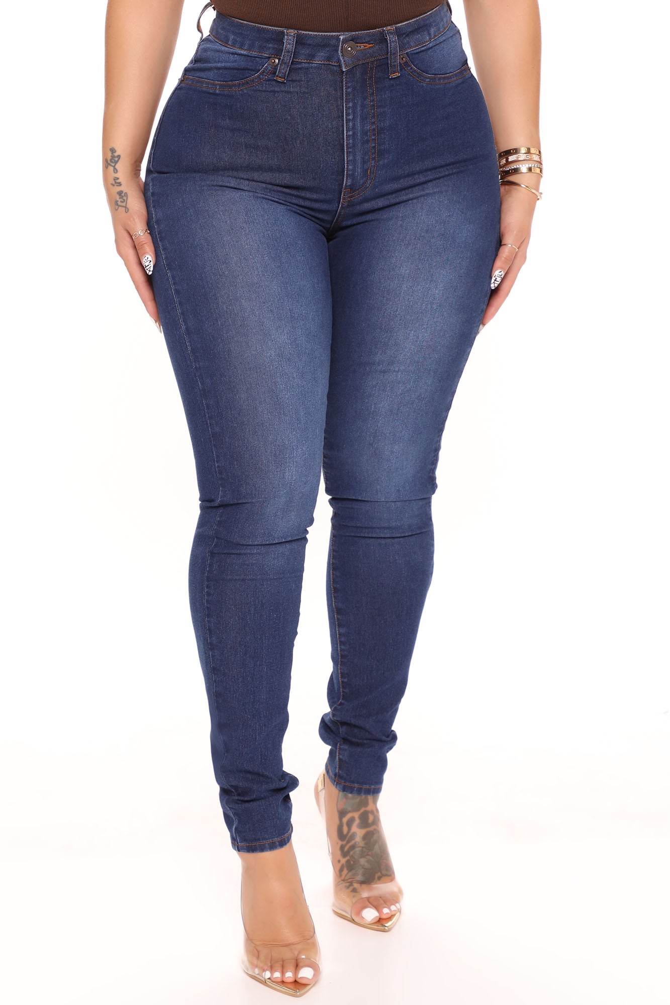 Soho Super Stretch High Rise Jeggings - Dark Wash Ins Street