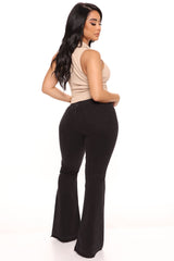 Don't Tell A Soul Stretch High Rise Flare Jeans - Black Ins Street