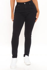 Santorini Super Stretch Skinny Jeans - Black Ins Street