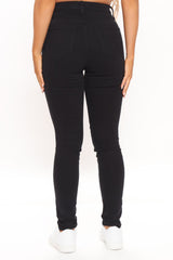 Santorini Super Stretch Skinny Jeans - Black Ins Street