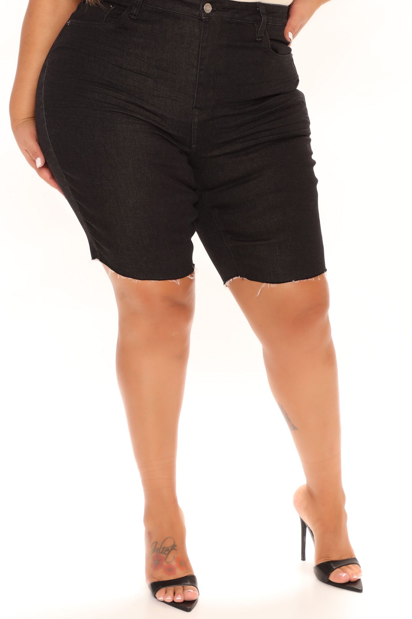 Can't Touch This Denim Shorts - Black Ins Street