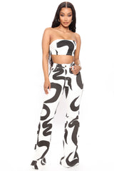 Act Natural Flare Jeans - Black/White Ins Street