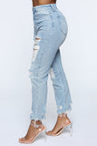 Finesse High Rise Mom Jeans - Light Blue Wash Ins Street