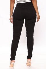 Hailey Hyper Stretch Skinny Jeans - Black Ins Street
