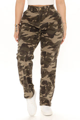 Hiding In Plain Sight Camo Boyfriend Jeans - Camouflage Ins Street