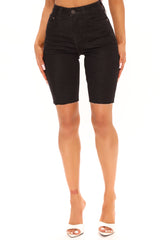 Can't Touch This Denim Shorts - Black Ins Street